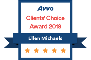 Avvo Clients' Choice Award 2018, Ellen Michaels, 5 Stars - Badge