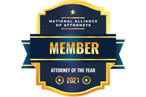 National Alliance of Attorneys - Member - Attorney of the Year, 2021 - Badge